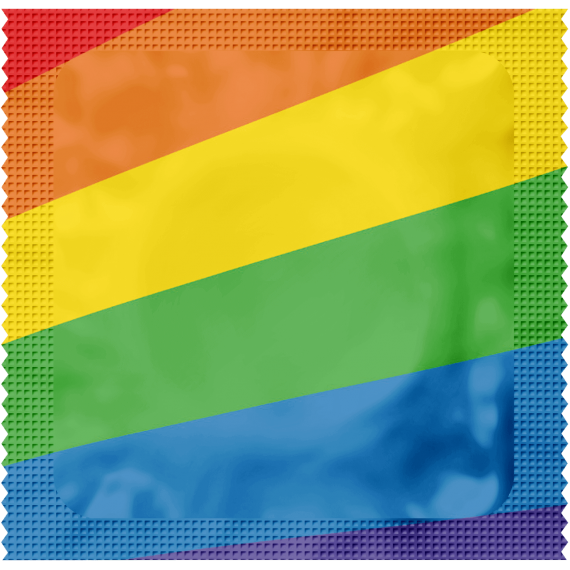 Pride Day Rainbow Flag Condom