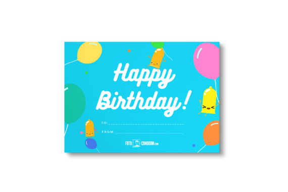 Happy Birthday Card - Dick Balloons